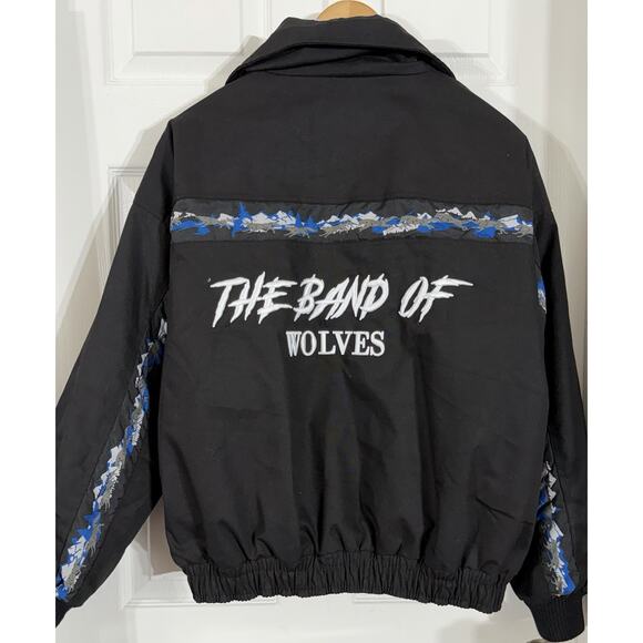 The Band Of Wolves Echos Of The Hunt Hybrid Blue Black Winter Coat Jacket LARGE - Picture 3 of 4